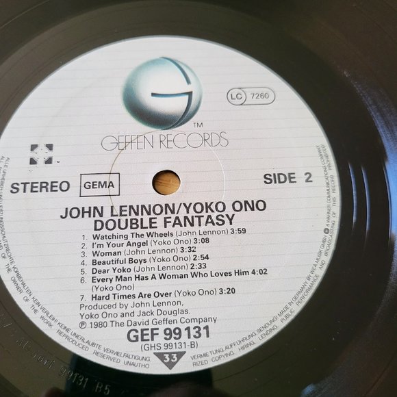JOHN LENNON Yoko Ono Double Fantasy LP 1980 GEF 99131 Stereo Shrink Wrap LP3 - Picture 6 of 12